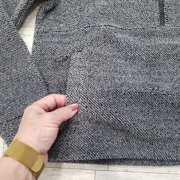 Eddie Bauer Quarter Zip Fleece Pockets Outdoor Cozy Gray Black Womens S NWT - Picture 3 of 13